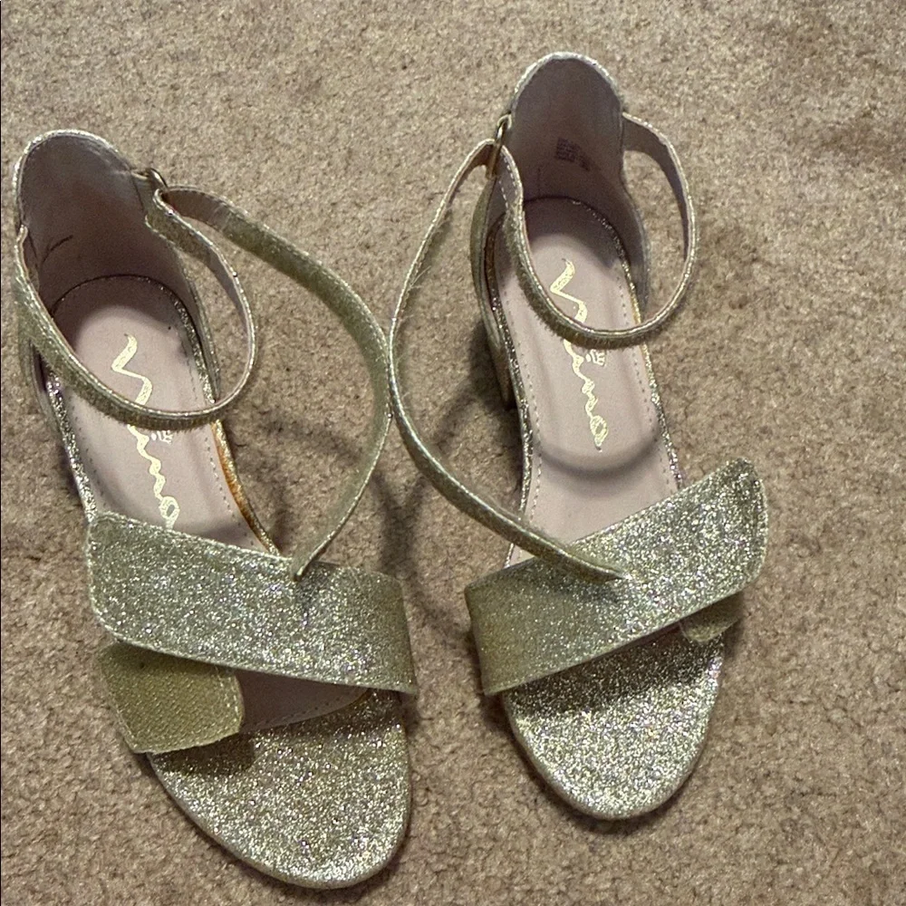 Nina Sparkly Gold Kids Dress Shoes size 13